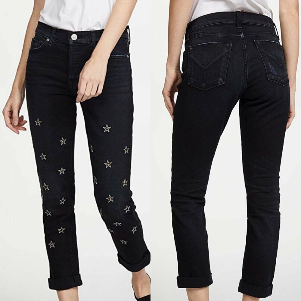 Hudson Riley Crop Easy Slim Boyfriend Jeans